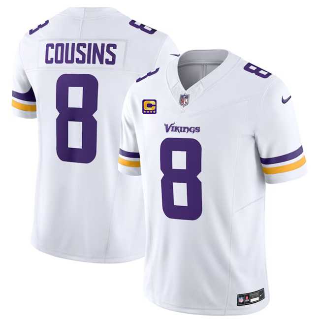 Men & Women & Youth Minnesota Vikings #8 Kirk Cousins White 2023 F.U.S.E. With 4-Star C Patch Vapor Untouchable Limited Jersey->miami dolphins->NFL Jersey